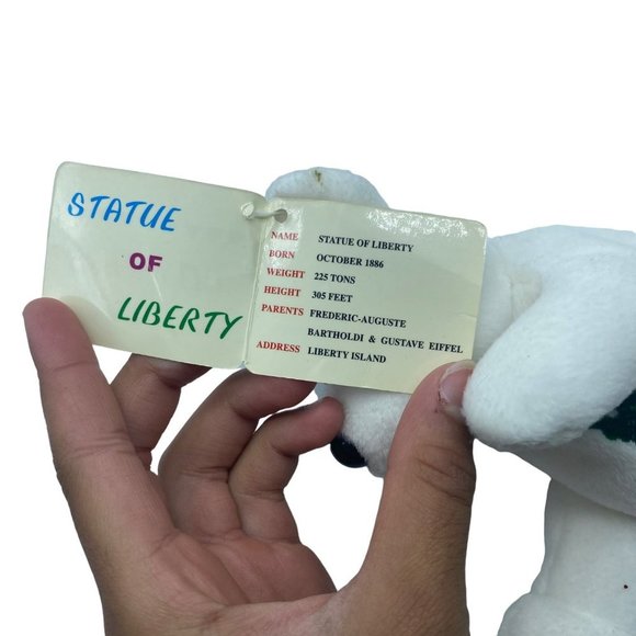 Citybears New York Statue of Liberty Teddy Bear Plush Stuffed Animal 6" sitting - Picture 6 of 7